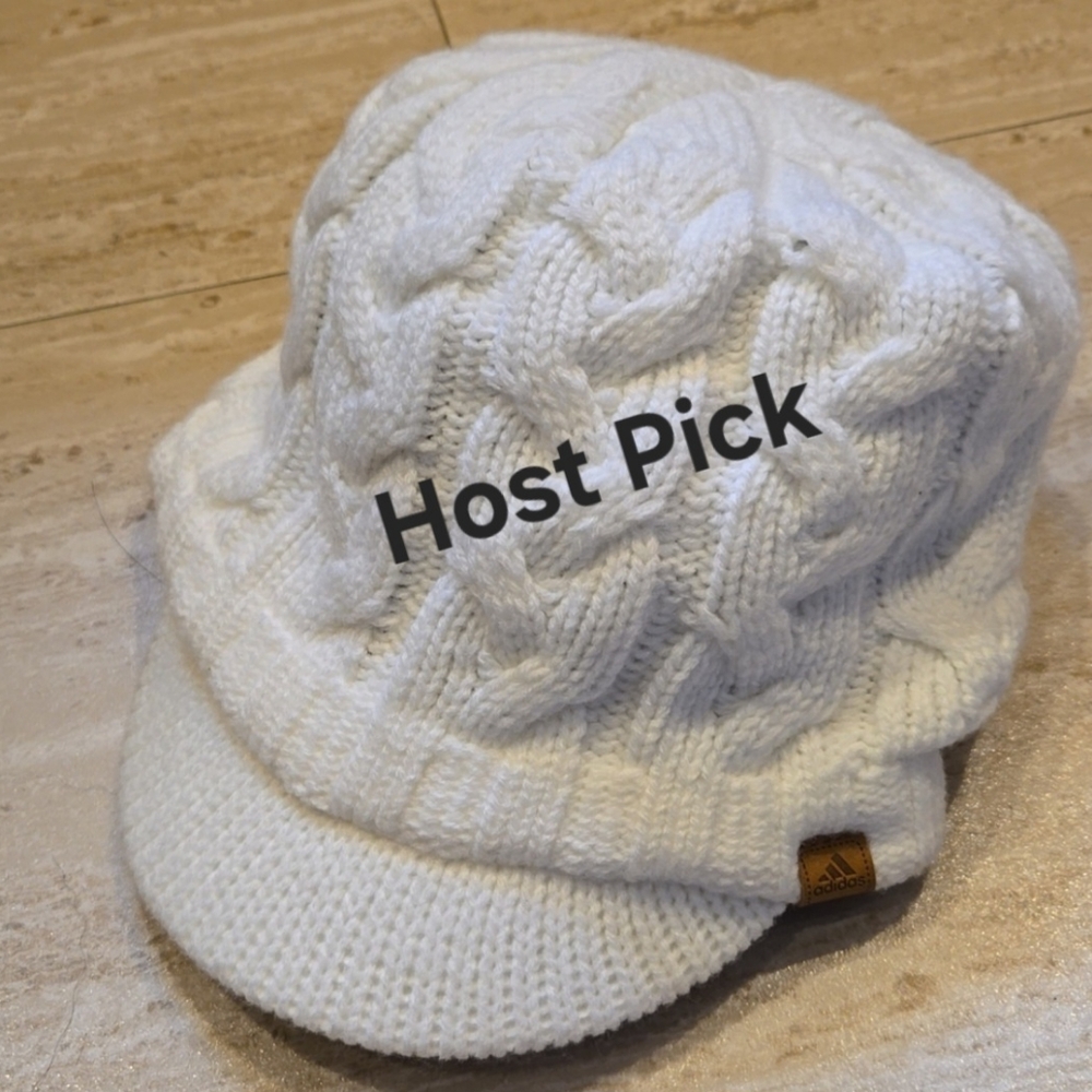 Adidas Cable Knit Mini Visor Beanie - Picture 1 of 8